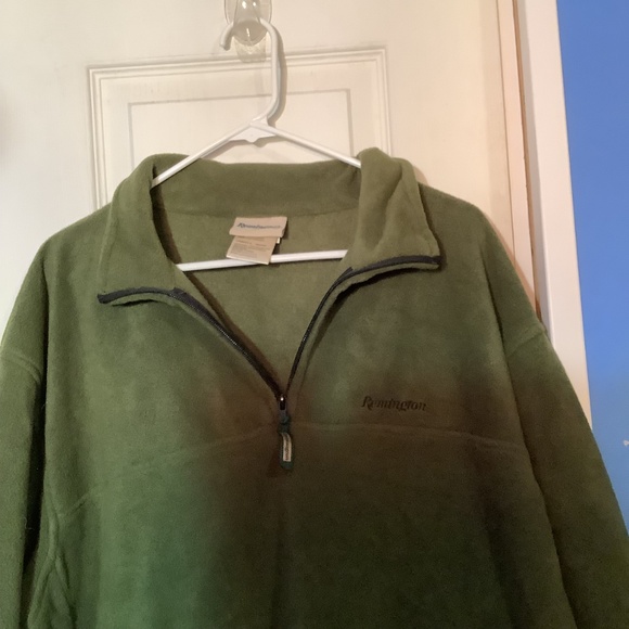 Men’s Remington Clothing Olive Green Fleece 1/4 Zip Sweater Size L - Picture 7 of 16